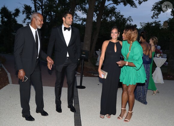 Exclusif - Jackson Richardson, Florent Manaudou et sa compagne Alizé Lim, Serena Williams - Gala de charité de l'académie de tennis Mouratoglou afin de récolter des fonds pour sa fondation "Champ'Seed" à Biot le 23 juin 2019. © Philippe Brylak /Bestimage