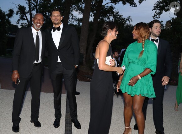 Exclusif - Jackson Richardson, Florent Manaudou et sa compagne Alizé Lim, Serena Williams et son mari Alexis Ohanian - Gala de charité de l'académie de tennis Mouratoglou afin de récolter des fonds pour sa fondation "Champ'Seed" à Biot le 23 juin 2019. © Philippe Brylak /Bestimage