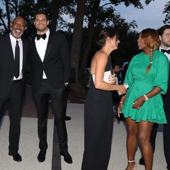 Exclusif - Jackson Richardson, Florent Manaudou et sa compagne Alizé Lim, Serena Williams et son mari Alexis Ohanian - Gala de charité de l'académie de tennis Mouratoglou afin de récolter des fonds pour sa fondation "Champ'Seed" à Biot le 23 juin 2019. © Philippe Brylak /Bestimage