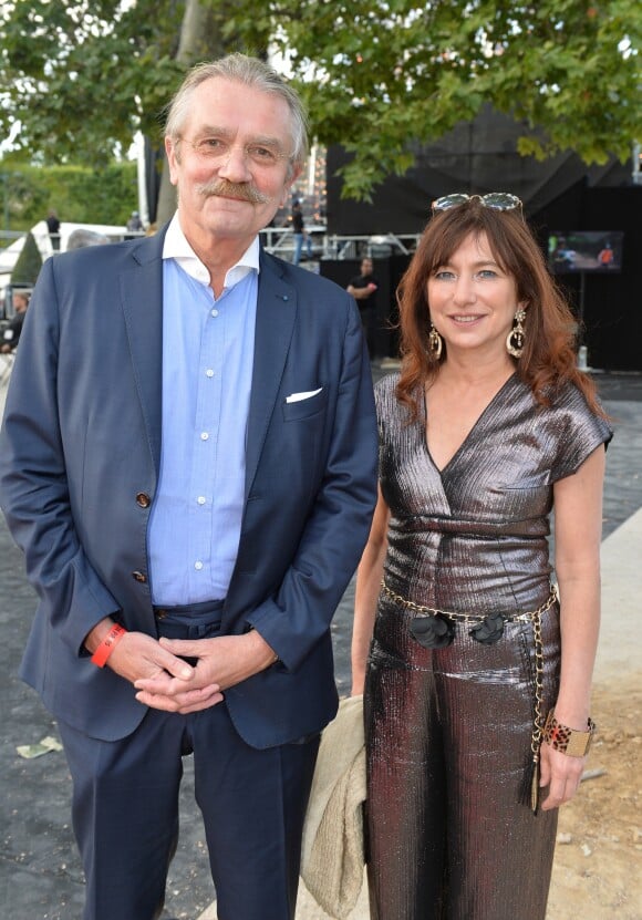 Exclusif - Frédéric Thiriez et sa femme Marie-Claire Carrère-Gée - Concert de Paris sur le Champ de Mars à l'occasion de la Fête Nationale à Paris le 14 juillet 2019. © Gorassini-Perusseau-Ramsamy/Bestimage