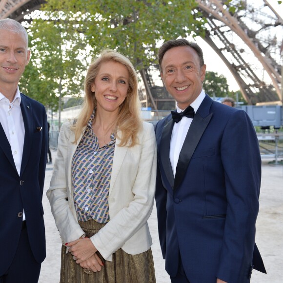 Exclusif - Franck Riester, Sibyle Veil et Stéphane Bern - Concert de Paris sur le Champ de Mars à l'occasion de la Fête Nationale à Paris le 14 juillet 2019. © Gorassini-Perusseau-Ramsamy/Bestimage
