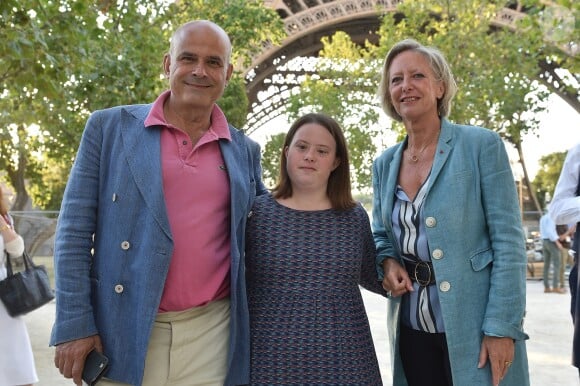 Exclusif - Delphine Cluzel avec son mari Bruno et sa fille Julia - Concert de Paris sur les Champs de Mars à l'occasion de la Fête Nationale à Paris le 14 juillet 2019. © Gorassini-Perusseau-Ramsamy/Bestimage