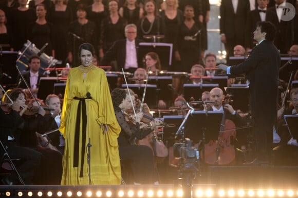 Exclusif - La mezzo-soprano Gaëlle Arquez - Concert de Paris sur les Champs de Mars à l'occasion de la Fête Nationale à Paris le 14 juillet 2019. © Gorassini-Perusseau-Ramsamy/Bestimage
