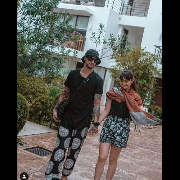 Billy Crawford et sa femme Coleen Garcia en vacances sur l'île de Boracay, aux Philippines, le 17 juillet 2018.