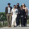 Exclusif - Victoria et David Beckham, Eva Longoria et son mari José Baston ont quitté Paris vendredi matin en jet privé pour un week-end dans le Bordelais. Le 29 septembre 2018.
