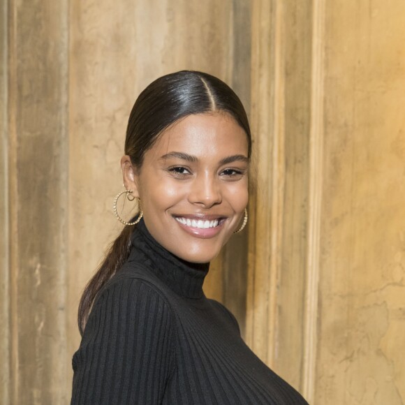 Tina Kunakey (enceinte) - Dîner pour la sortie du "Numéro" 200 au restaurant Rau à Paris le 31 janvier 2019. © Olivier Borde/Bestimage