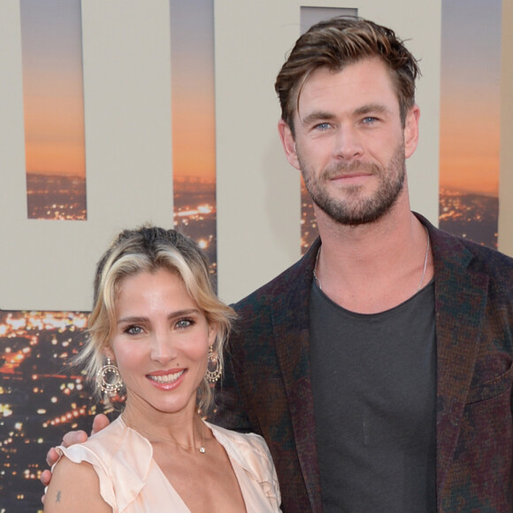 Chris Hemsworth et sa femme Elsa Pataky à la première de "Once Upon a Time... in Hollywood" à Los Angeles, le 22 juillet 2019.