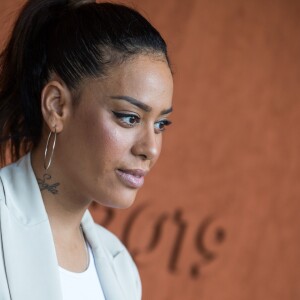 Amel Bent - Célébrités dans le village des internationaux de France de tennis de Roland Garros à Paris, France, le 6 juin 2019. © Jacovides-Moreau/Bestimage