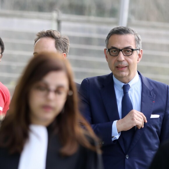 Ardavan Amir-Aslani, avocat de Laeticia Hallyday Sortie de l'audience dans le feuilleton judiciaire qui se joue quasiment depuis la mort du chanteur, en décembre 2017. Nanterre, le 29 Mars 2019. © Dominique Jacovides / Bestimage