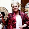 Marianne James - Défilé "Over Fifty... et alors !" à la galerie Vivienne à Paris le 17 Juin 2019. C'est sous les ors de la galerie Vivienne que la styliste Nathalie Garçon, initiatrice de l'association "Over fifty...et alors", a organisé un défilé de mode afin de faire évoluer la visibilité et le regard porté sur les femmes de plus de cinquante ans. © Dominique Jacovides/Bestimage