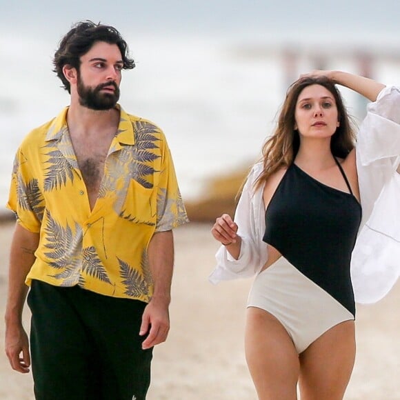 Exclusif - Elizabeth Olsen et son compagnon Robbie Arnett passent une journée romantique sous le soleil de Mexico au Mexique, le 28 juillet 2018