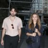 Elizabeth Olsen et son compagnon Robbie Arnett - Dîner "The Row" organisé par les soeurs Olsen chez Caviar Kaspia à Paris le 3 juillet 2017.