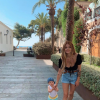 Caroline Receveur et son fils Marlon à Ibiza fin juillet 2019.