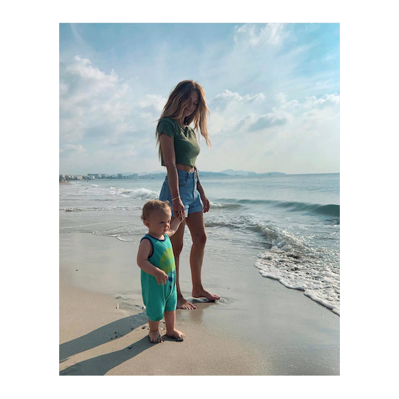 Caroline Receveur et Marlon à Ibiza fin juillet 2019.