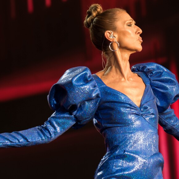 Céline Dion en concert lors du "2019 British Summer Time Festival"à Hyde Park. Londres, le 5 juillet 2019.