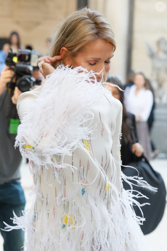 Céline Dion arrive au défilé Haute Couture Valentino collection Automne-Hiver 2019/20 à l'hôtel Salomon de Rothschild à Paris, France, le 3 juillet 2019. © Veeren-Clovis