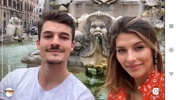 Camille Cerf et son petit ami Cyrille à Rome - Instagram, 11 mai 2019