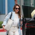 Exclusif - Jessica Alba quitte ses bureaux à Los Angeles le 9 juillet 2019.