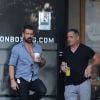 Exclusif - Colin Farrell est allé boire un café avec un ami dans le quartier de Los Feliz à Los Angeles, le 7 août 2019.