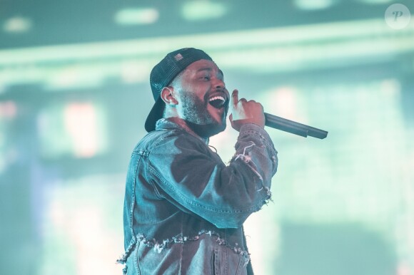 The Weeknd en concert lors du 51ème Festival d'Eté de Québec, le 7 juillet 2018.