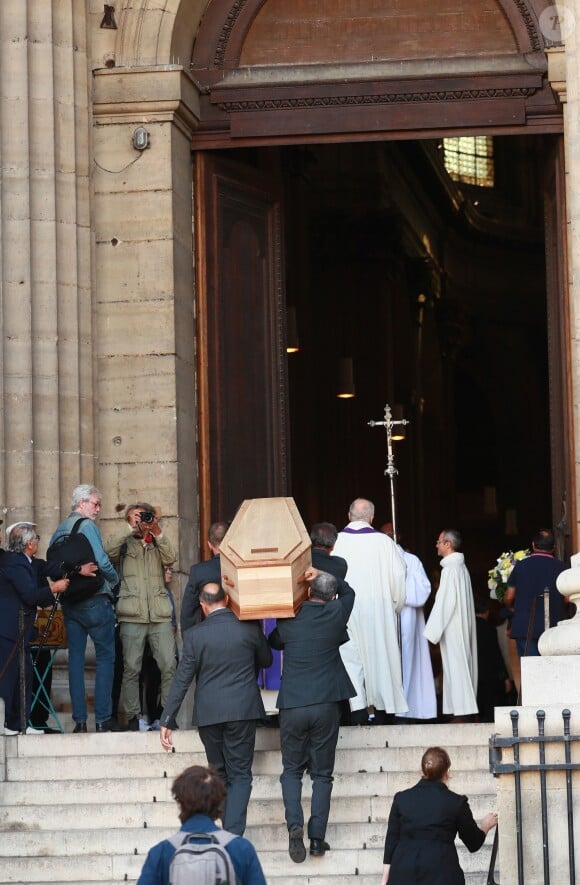 Arrivées aux obsèques de Jean-Pierre Mocky en l'église Saint-Sulpice à Paris. Le 12 août 2019.