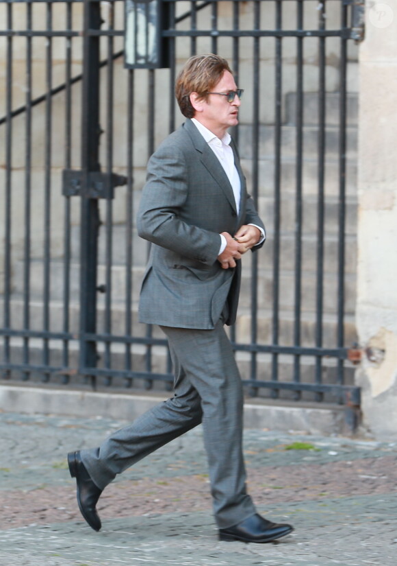 Benoit Magimel - Arrivées aux obsèques de Jean-Pierre Mocky en l'église Saint-Sulpice à Paris. Le 12 août 2019.