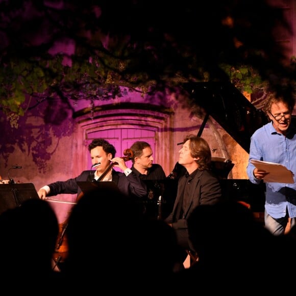 Exclusif - Renaud Capuçon, Edgar Moreau, Karol Beffa, Paul Meyer et Charles Berling lors des nuits du château de la Moutte à Saint-Tropez, Côte d'Azur, France, le 8 août 2019. © Sophie Louvet/Nice Matin/Bestimage