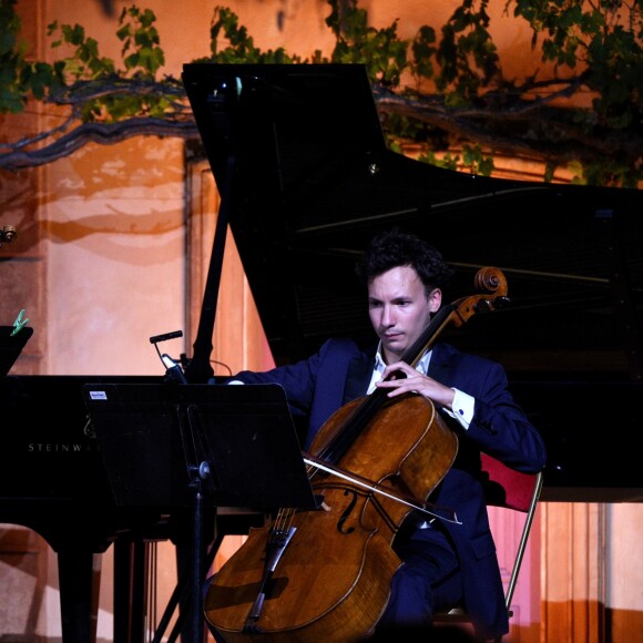 Exclusif - Renaud Capuçon et Edgar Moreau lors des nuits du château de la Moutte à Saint-Tropez, Côte d'Azur, France, le 8 août 2019. © Sophie Louvet/Nice Matin/Bestimage