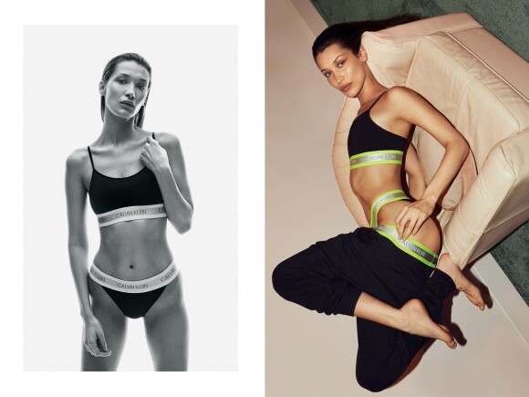 Bella Hadid figure sur la nouvelle campagne Calvin Klein Underwear.
