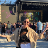 Fanny Leeb pose au Montreux Jazz Festival pour le concert d'Elton John, le 29 juin 2019.