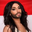 Conchita Wurst pose lors d'un photoshoot à Vienne, le 7 avril 2014.