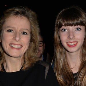 Karin Viard et sa fille Simone - People au défilé de mode Paul & Joe collection prêt-à-porter automne-hiver 2014/2015 à Paris, le 4 mars 2014.