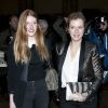 Karin Viard et sa fille aînée Marguerite - Arrivées au défilé de mode Lanvin prêt-à-porter collection Automne/Hiver 2014-2015 lors de la fashion week à Paris le 27 février 2014.