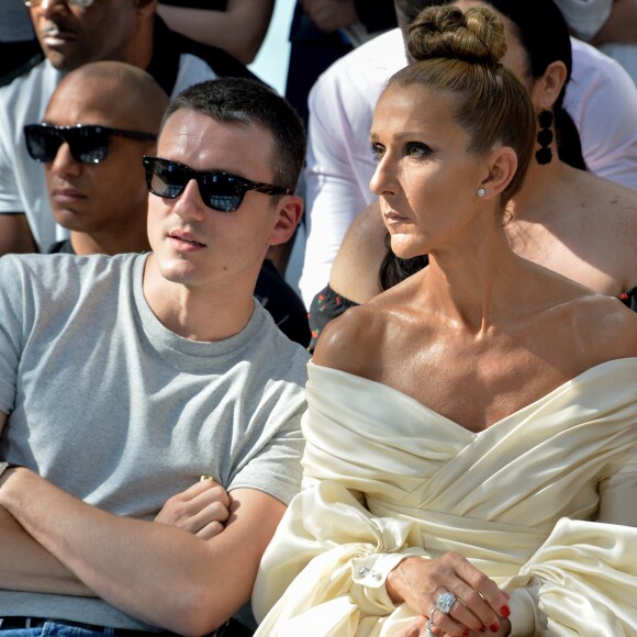 Celine Dion, Pepe Muñoz - Front row du Défilé de mode Haute-Couture Automne/Hiver 2019/2020 Alexandre Vauthier à Paris. Le 2 juillet 2019.