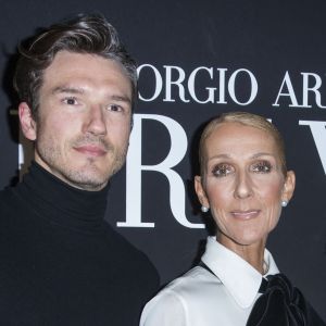 Celine Dion et son ami Pepe Muñoz en backstage du défilé de mode Haute-Couture printemps-été 2019 "Giorgio Armani Prive Haute Couture" à Paris le 22 janvier 2019.