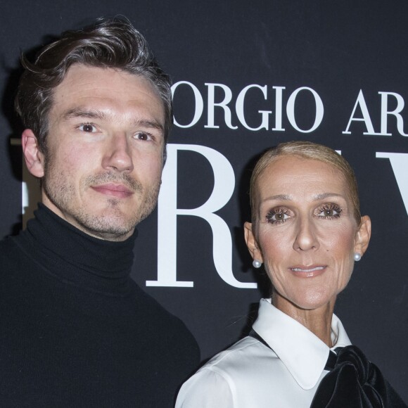 Celine Dion et son ami Pepe Muñoz en backstage du défilé de mode Haute-Couture printemps-été 2019 "Giorgio Armani Prive Haute Couture" à Paris le 22 janvier 2019.