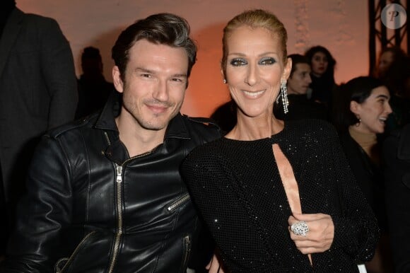 Céline Dion, Pepe Muñoz au défilé de mode Haute-Couture printemps-été 2019 "Alexandre Vauthier" à Paris. Le 22 janvier 2019.