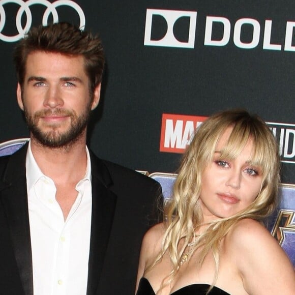 Miley Cyrus et son mari Liam Hemsworth - Avant-première du film "Avengers : Endgame" à Los Angeles, le 22 avril 2019.