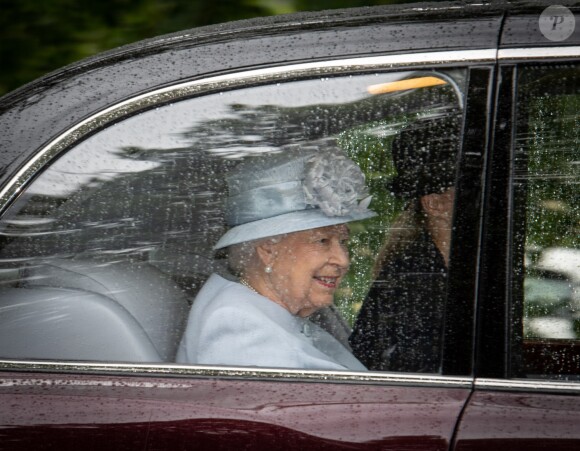La reine Elisabeth II d'Angleterre à la messe dominicale à l'église de Crathie, Écosse, Royaume Uni, le 18 août 2019.