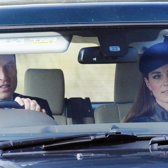 Le prince William et Catherine Kate Middleton, la duchesse de Cambridge - La famille royale d'Angleterre se rend a l'eglise Crathie Kirk au Château de Balmoral, le 22 septembre 2013.