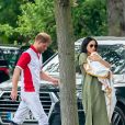 Le prince Harry, duc de Sussex, Meghan Markle, duchesse de Sussex et leur fils Archie Harrison Mountbatten-Windsor lors d'un match de polo de bienfaisance King Power Royal Charity Polo Day à Wokinghan, comté de Berkshire, Royaume Uni, le 10 juillet 2019.