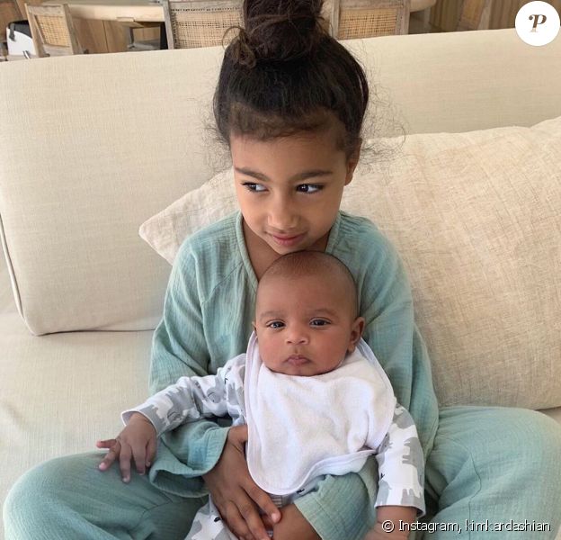 Psalm, North et Saint West sur Instagram, le 20 août 2019.
