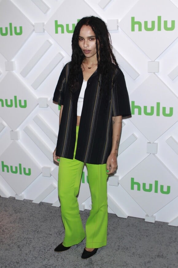 Zoe Kravitz au photocall de la présentation "Hulu Upfront 2019" à New York, le 1er mai 2019.