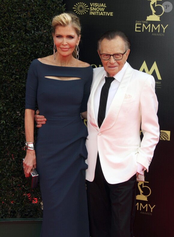 Larry King et sa femme Shawn Southwick - 45ème cérémonie annuelle "Daytime Emmy Awards" au Pasadena's Civic Auditorium à Pasadena, le 29 avril 2018.