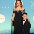 Alyssa Milano et son fils Milo Bugliari à la 14ème édition du bal de l'UNICEF Snowflake à New York City, New York, Etats-Unis, le 27 novembre 2018.
