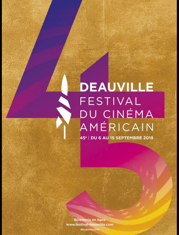 Affiche du 45e Festival de Deauville qui se déroule du 6 au 15 septembre 2019.