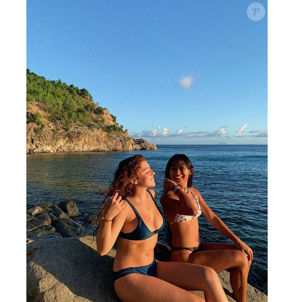 Jade Hallyday en vacances à Saint-Barthélémy, sur Instagram, le 22 août 2019.
