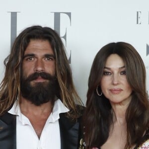 Monica Bellucci et son compagnon Nicolas Lefebvre au photocall du gala de charité ELLE 2019 pour collecter des fonds pour la lutte contre le cancer à l'hôtel Intercontinental à Madrid, Espagne, le 30 mai 2019.