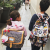 Mélissa Theuriau a posté une photo de ses enfants Lila (7 ans) et Léon (10 ans) le jour de la rentrée des classes. Septembre 2018.