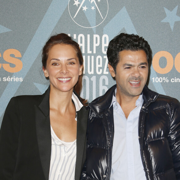 Jamel Debbouze et Mélissa Theuriau Soirée de clôture au palais des sports . Grand prix du jury , prix du public et prix d'interprètation rebaptisé désormais prix Michel Galabru pour Fatsah Bouyahmed 19ème festival international du film de comédie de l'Alpe d'Huez 2016.